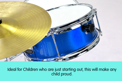 Children's 4pc Drum Kit - Blue