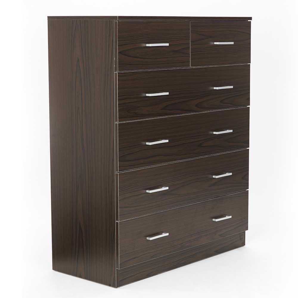 Tallboy Dresser 6 Chest of Drawers Cabinet 85 x 39.5 x 105 - Brown