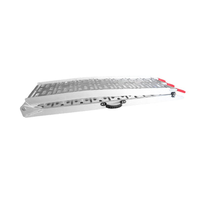 2 x Aluminium ATV Loading Ramp Foldable - Silver