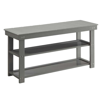 Sarantino Maeve Shoe Storage Bench - Grey