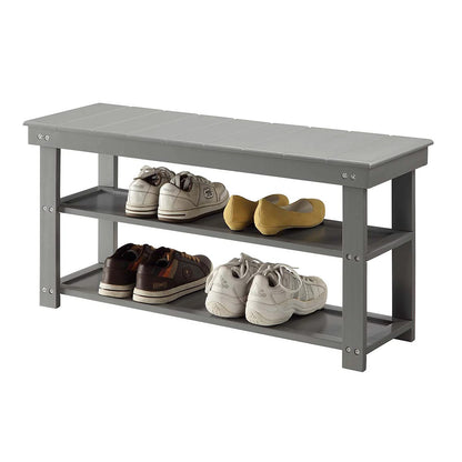 Sarantino Maeve Shoe Storage Bench - Grey