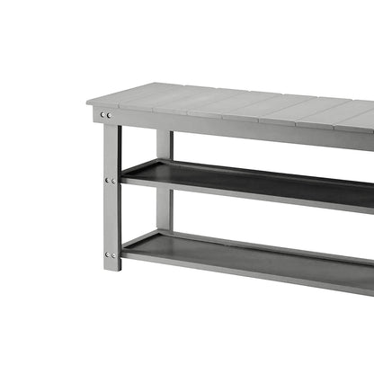 Sarantino Maeve Shoe Storage Bench - Grey