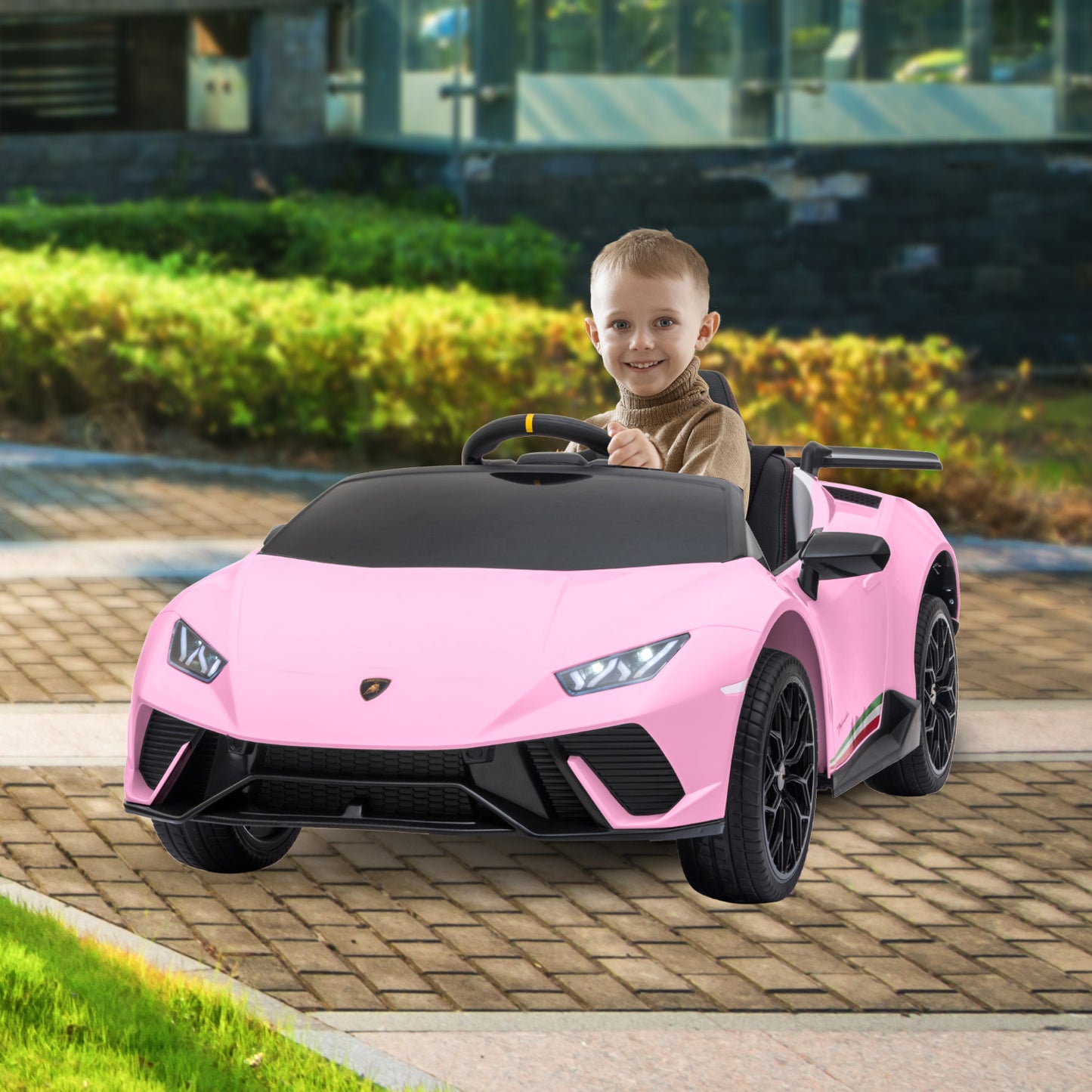 Lamborghini Performante Kids Electric Ride On Car Remote Control Pink