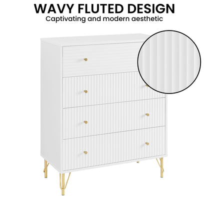 Sarantino Rocco Chest of Drawers - White