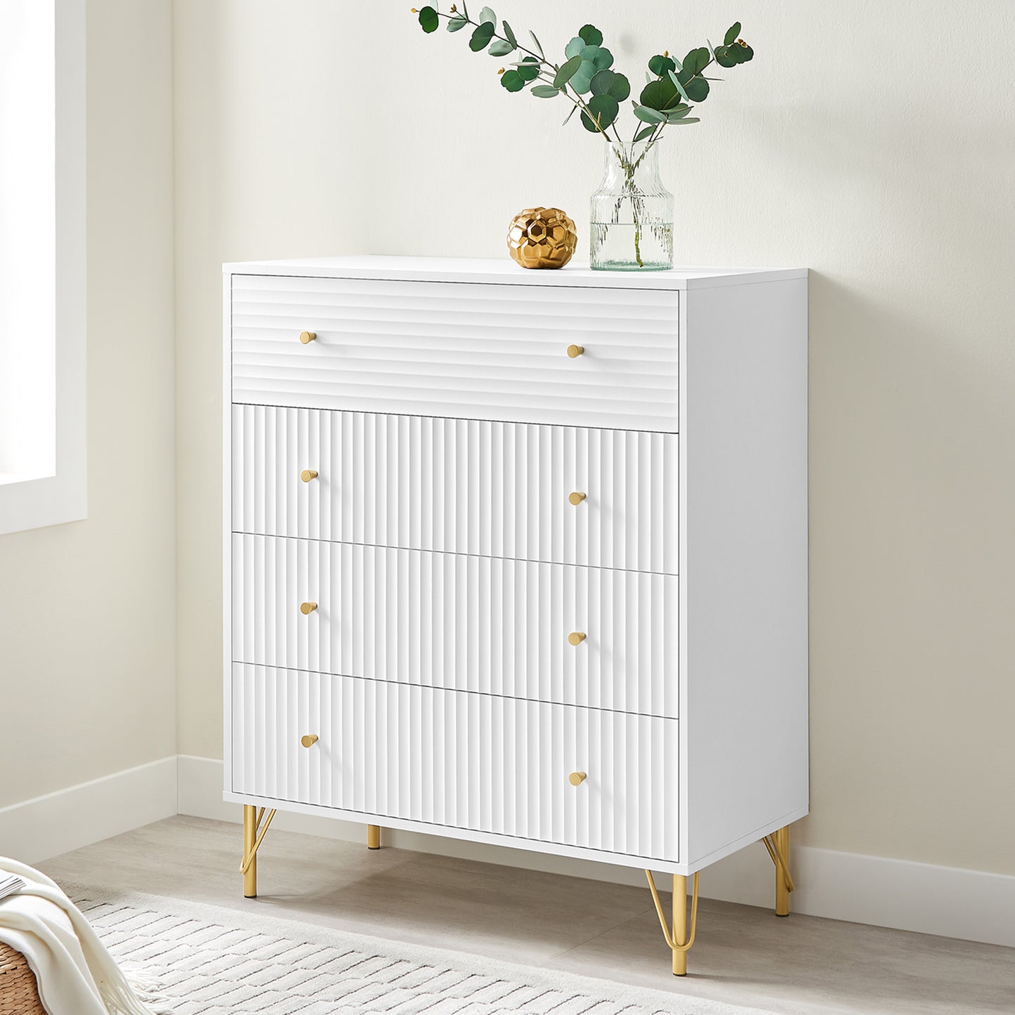 Sarantino Rocco Chest of Drawers - White