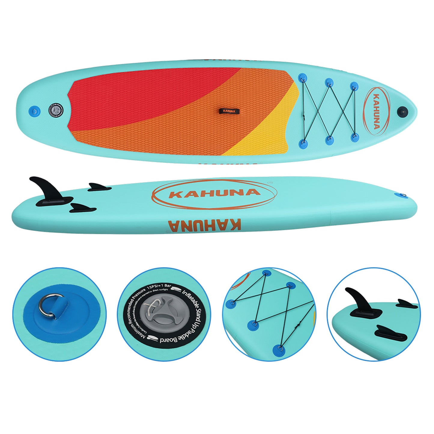 Kahuna Hana Inflatable Stand Up Paddle Board 10ft6in iSUP Accessories