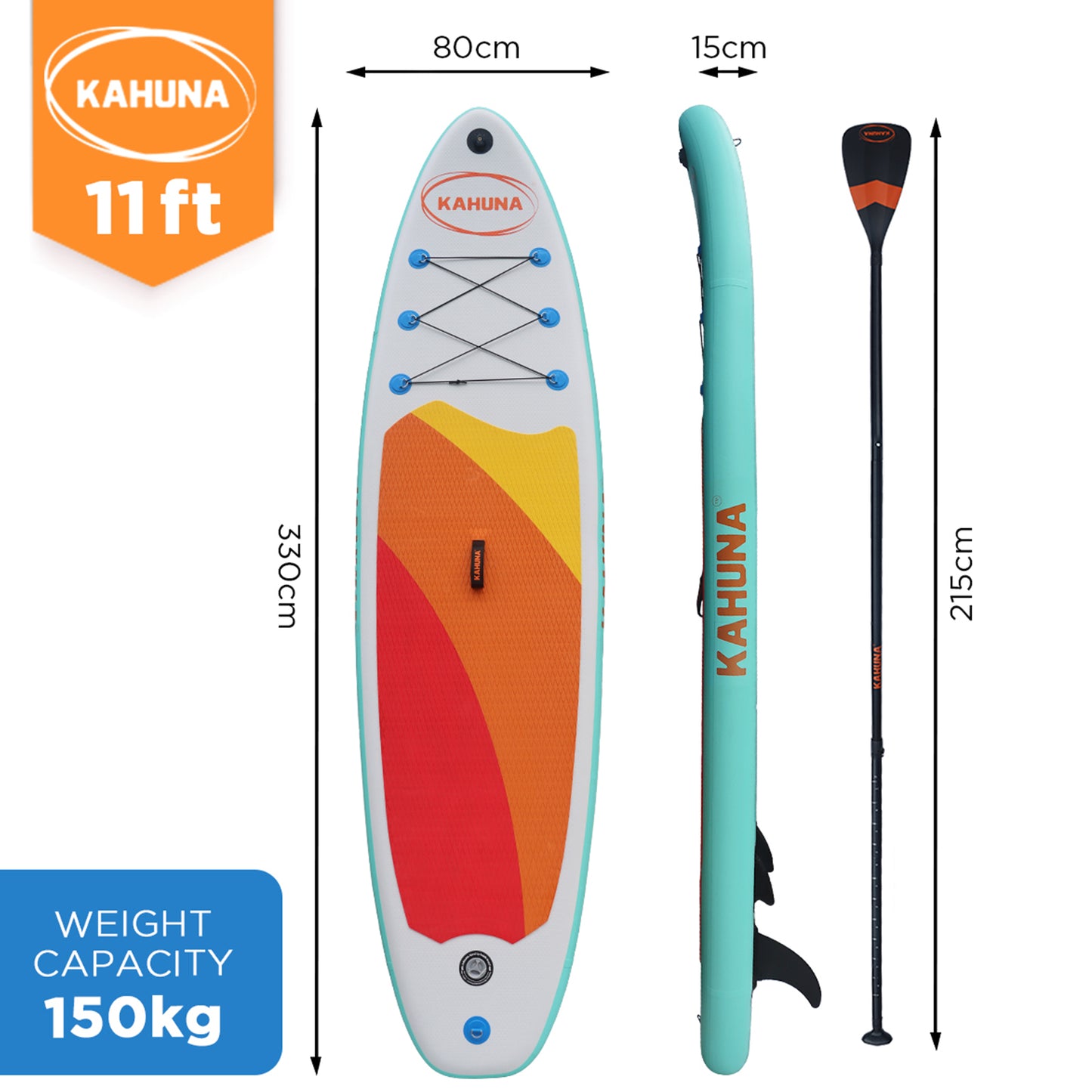 Kahuna Hana Inflatable Stand Up Paddle Board 11FT SUP Paddleboard