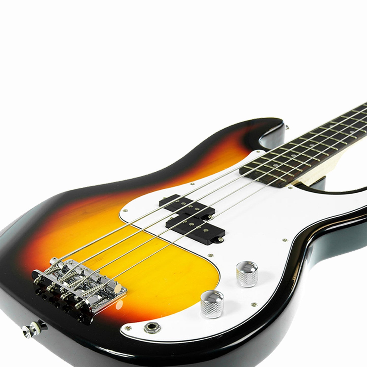 Karrera 39in Electric Guitar Bass Tuner Music 4-String Instrument Full Size Sunburst