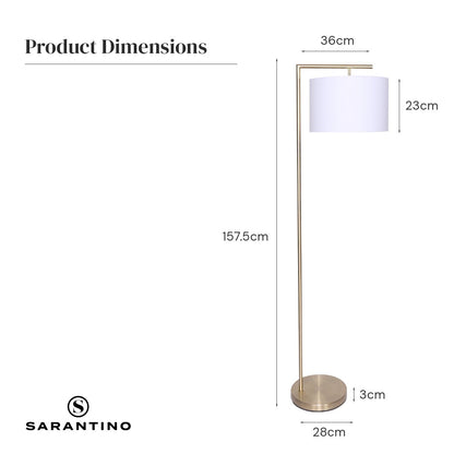 Sarantino 90-Degree Modern Arc Floor Lamp