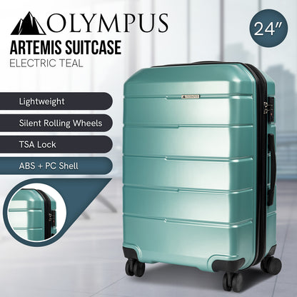 Olympus Artemis 24in Hard Shell Suitcase ABS+PC  Electric Teal