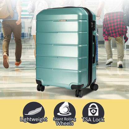 Olympus 3PC Artemis Luggage Set Hard Shell  ABS+PC - Electric Teal