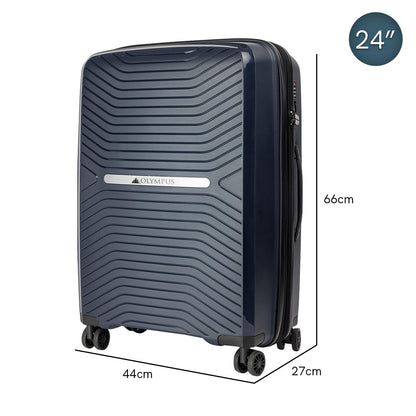 Olympus Astra 24in Lightweight Hard Shell Suitcase - Aegean Blue