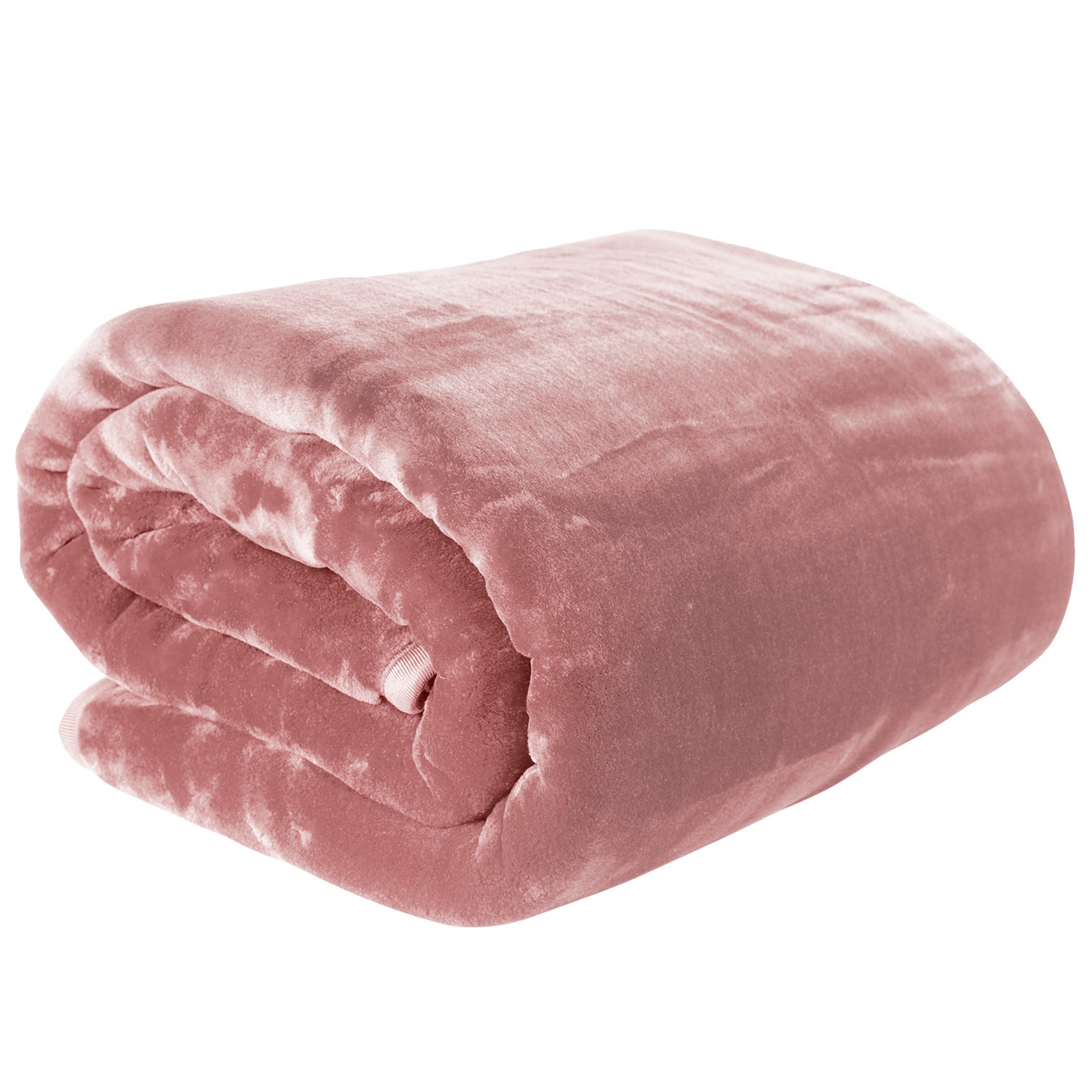 Laura Hill 600GSM Double-Sided Queen Size Faux Mink Blanket - Pink