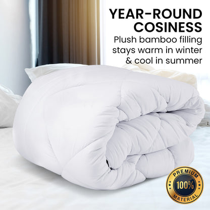 Laura Hill 400GSM Microfibre Bamboo Quilt Comforter Doona - Queen