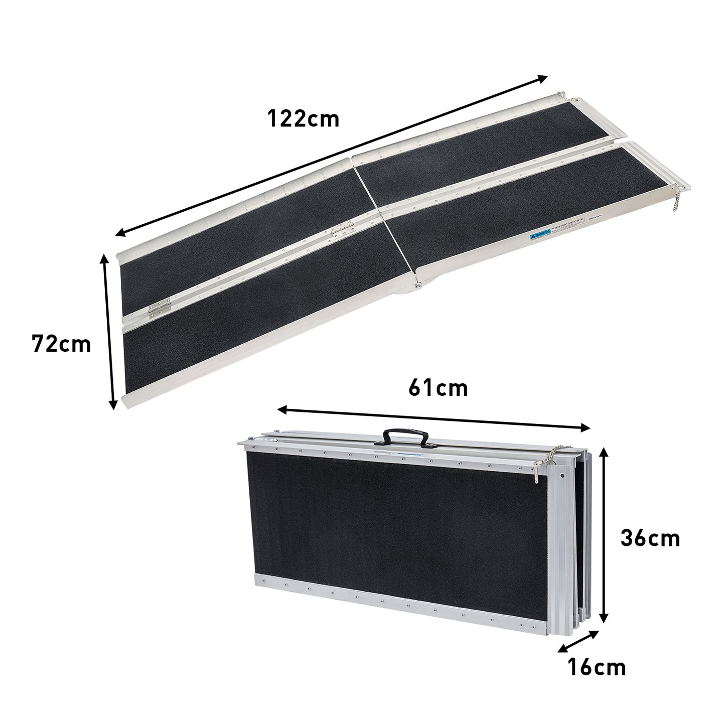 Aluminium Portable Wheelchair Ramp High-Grip R03 - 4ft