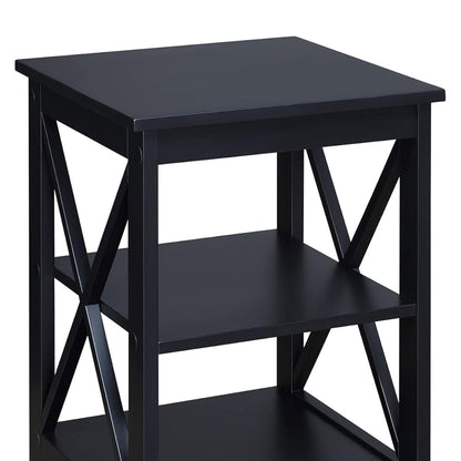 Sarantino Orson 2-Tier Bedside Table in Black