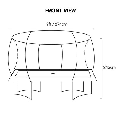 Kahuna Trampoline 6ft x 9ft Rectangular Outdoor Basketball Set