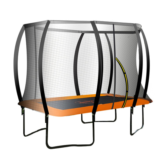 Kahuna 6 ft x 9 ft Rectangular Outdoor Trampoline - Orange