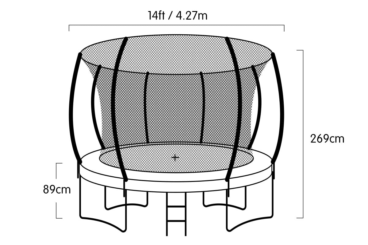 Trampoline 14 ft Kahuna - Green