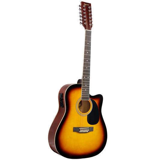 Karrera Acoustic Guitar 12-String with EQ - Sunburst