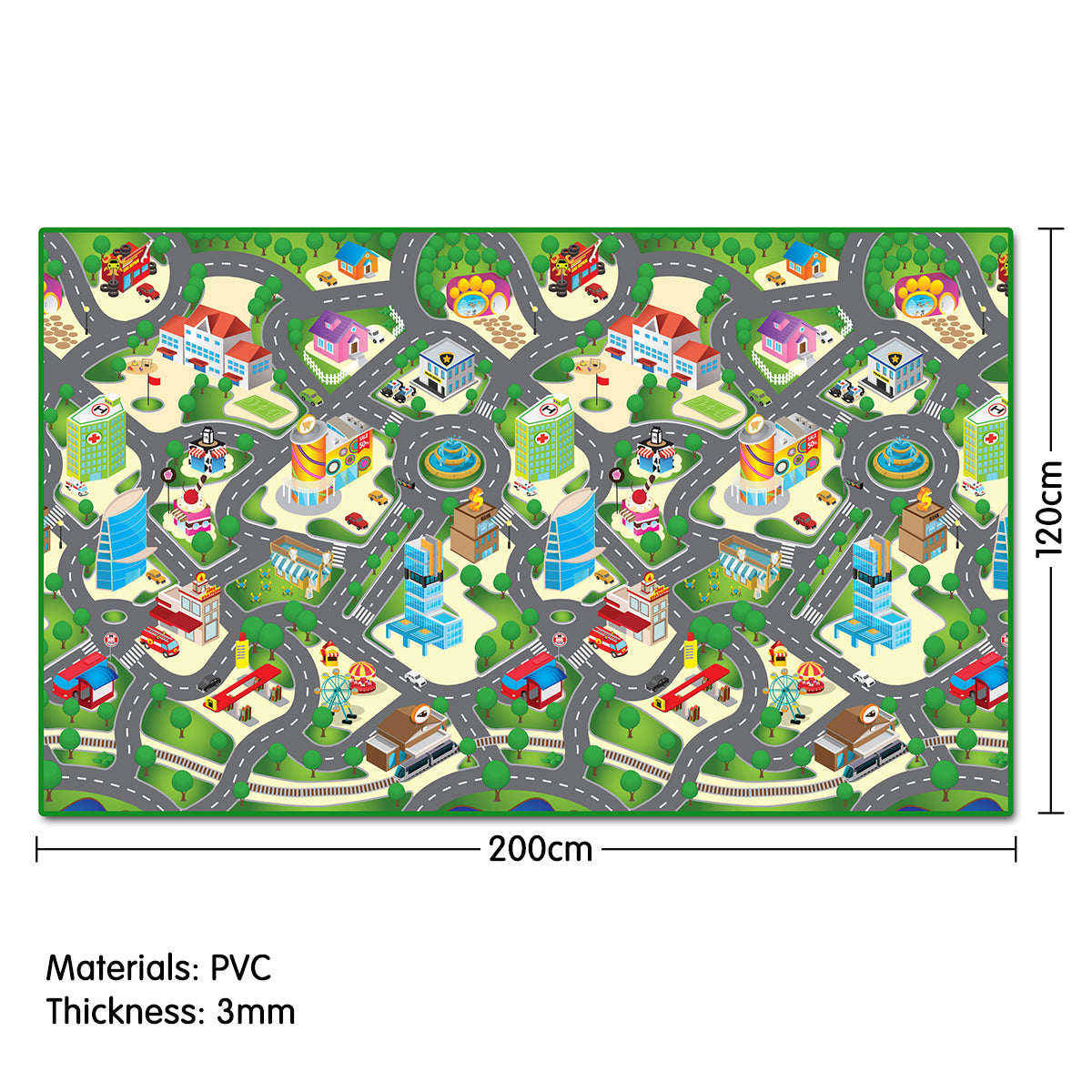 Rollmatz City Design Baby Kids Play Floor Mat 200cm x 120cm