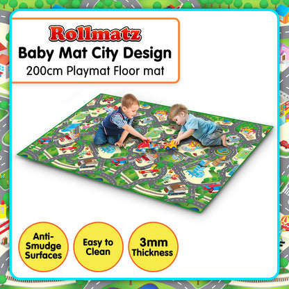 Rollmatz City Design Baby Kids Play Floor Mat 200cm x 120cm