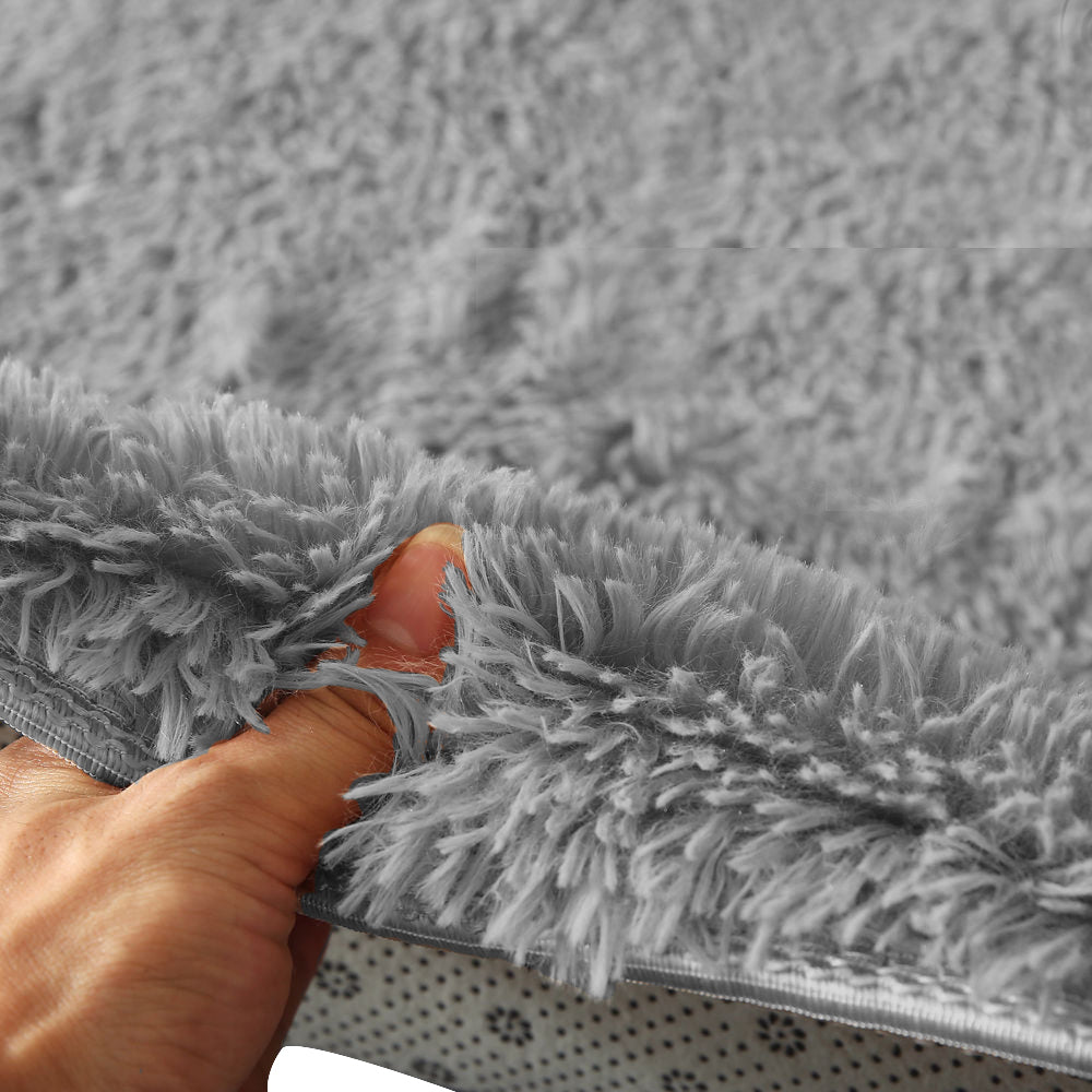 New Designer Shaggy Floor Confetti Rug Grey 160x230cm