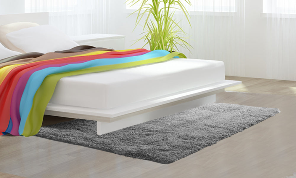 New Designer Shaggy Floor Confetti Rug Grey 160x230cm