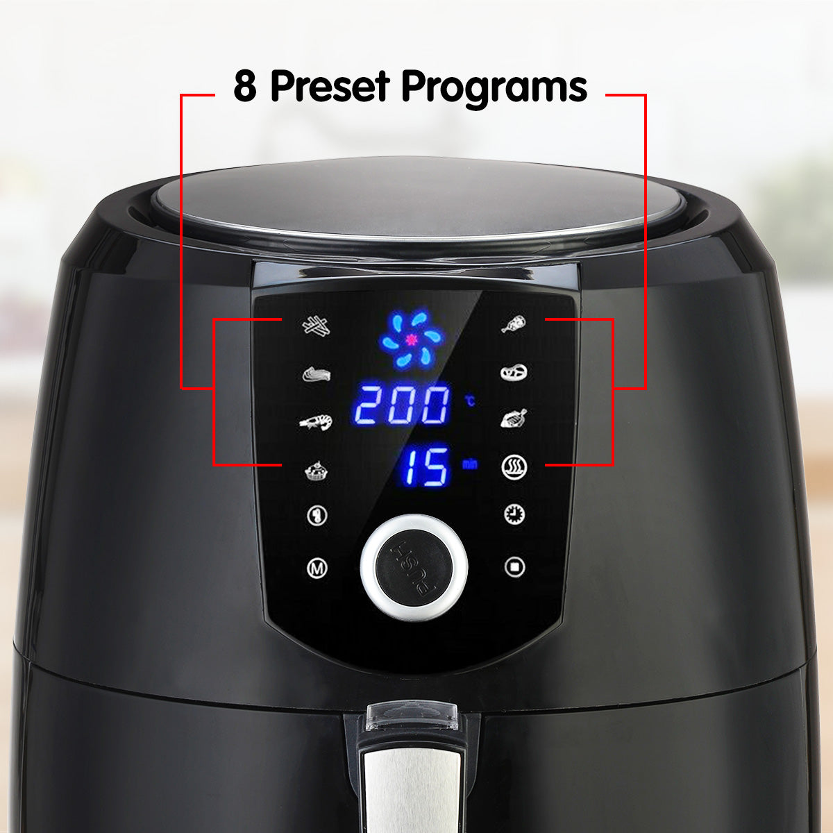 Pronti 7.2L 1800W Air Fryer Cooker Kitchen Oven Black