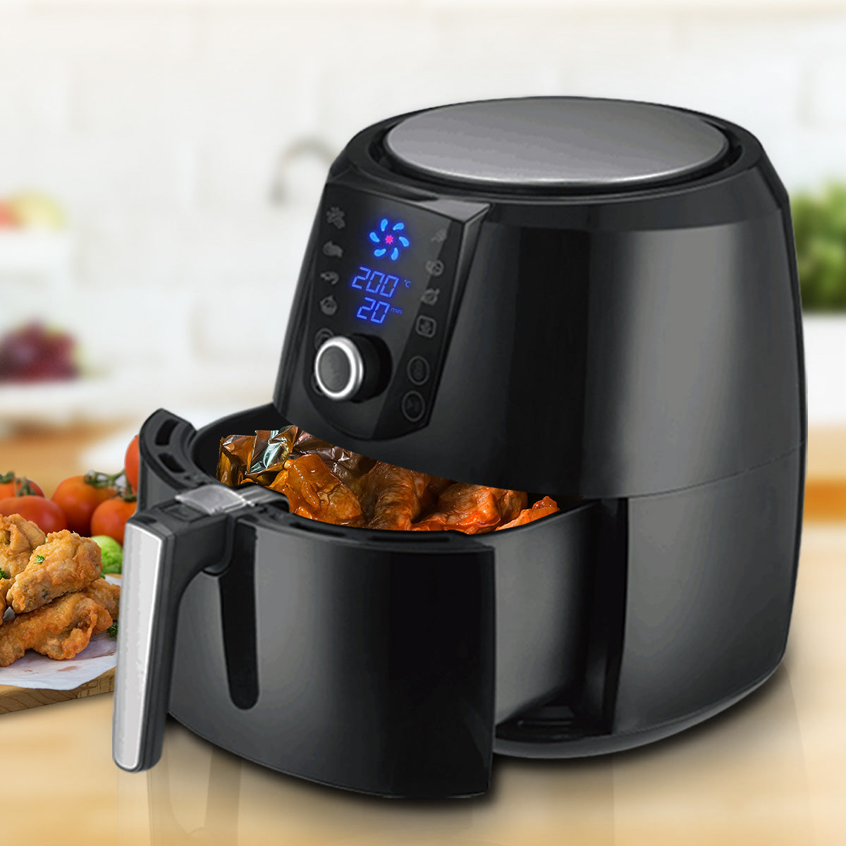 Pronti 7.2L 1800W Air Fryer Cooker Kitchen Oven Black