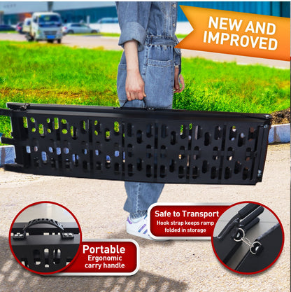 Aluminium ATV Loading Ramp Foldable - Black