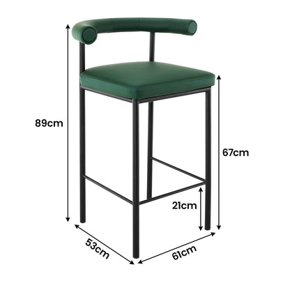 Sarantino Cedric Kitchen Bar Stool - Green