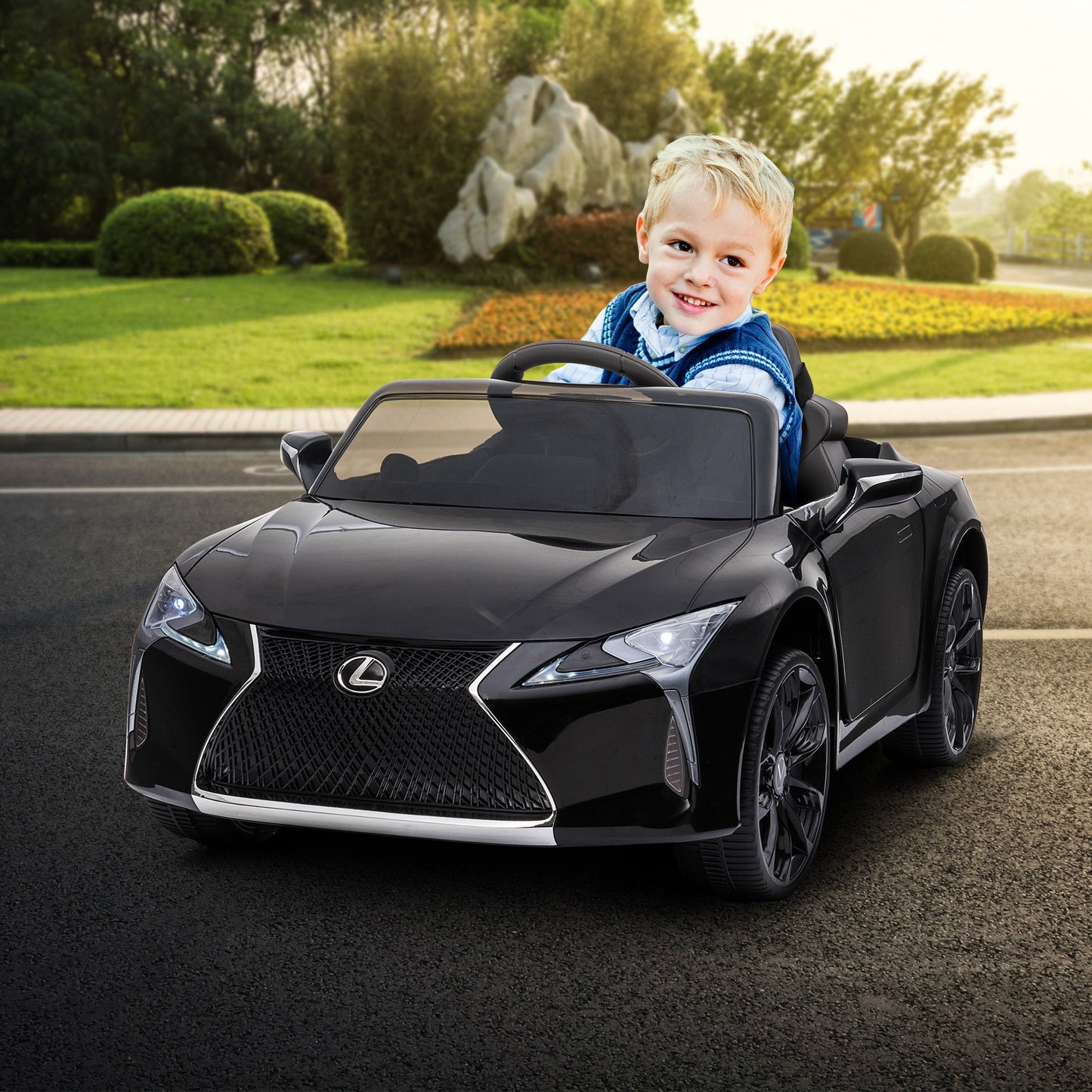 Licensed Lexus LC 500 Kids Electric Ride On Car - Black