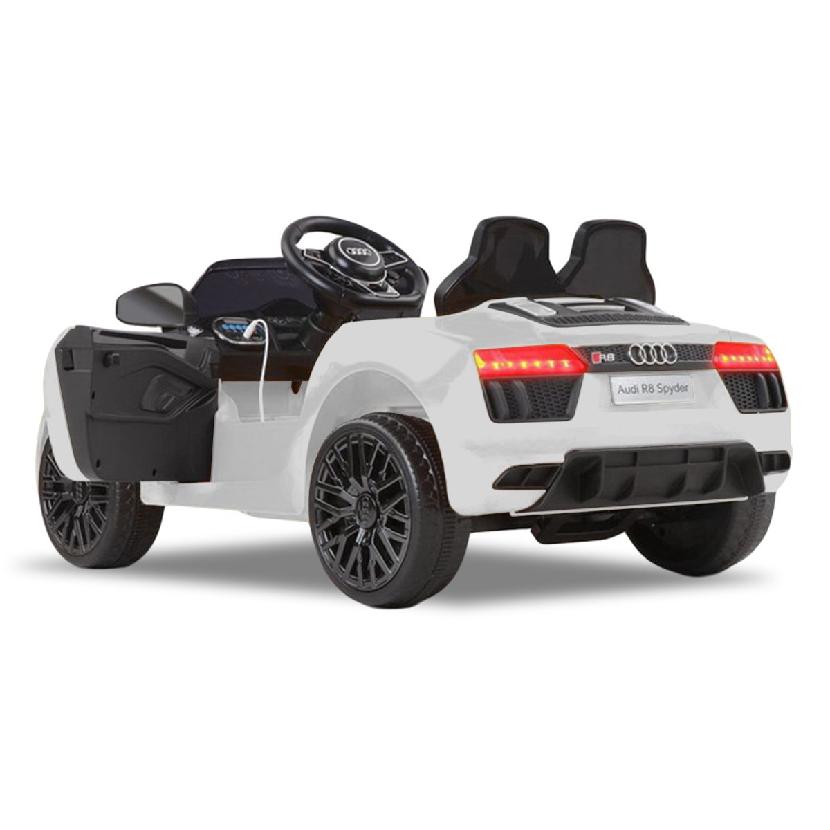 R8 Spyder Audi Licensed Kids Electric Ride On Car Remote Control White