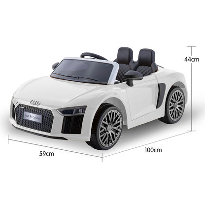 R8 Spyder Audi Licensed Kids Electric Ride On Car Remote Control White