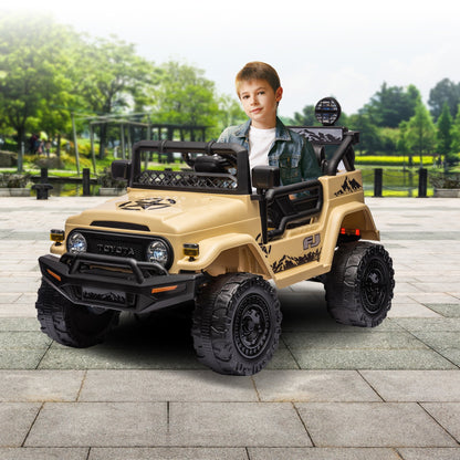 Authorised Toyota FJ Cruiser Kids Electric Ride On Car - Khaki