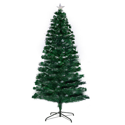 Christabelle 2.4m Enchanted Pre Lit Fibre Optic Christmas Tree Stars