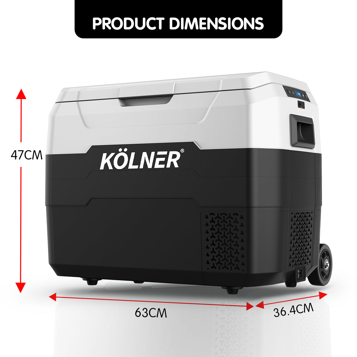 Kolner 40L Portable Fridge Cooler Freezer Refrigerator w/ Trolley