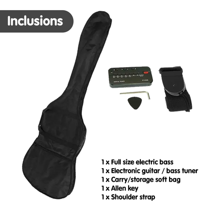 Karrera Electric Bass Guitar - Black