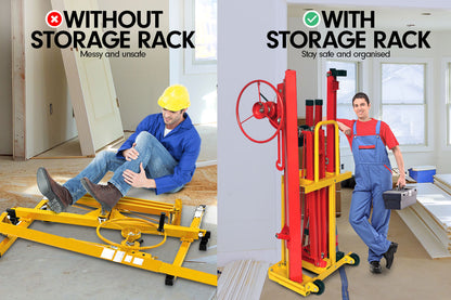 Drywall Panel Lifter Hoist Storage Stand Rack Trolley