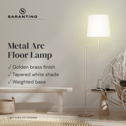 Sarantino Metal Floor Lamp - Antique Brass