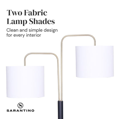 Sarantino Black Metal Task Floor Lamp