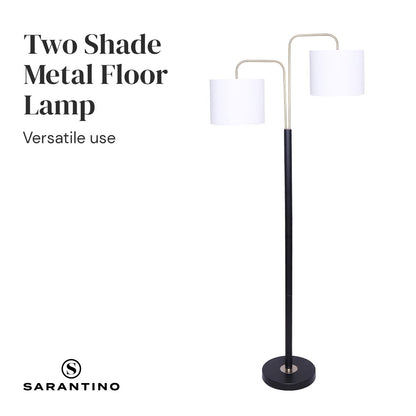 Sarantino Black Metal Task Floor Lamp