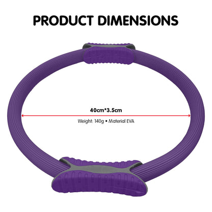 Powertrain Pilates Ring Band Yoga Home Workout Exercise Band Purple