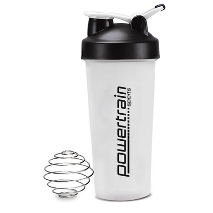 Powertrain 700ml Protein Shaker Bottle Water Sports Drink White