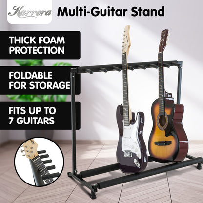 Karrera Steel Multi Guitar Stand for 7 Guitars