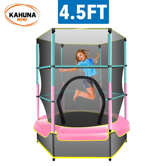 Kahuna Mini 4.5 ft Trampoline Green Pink