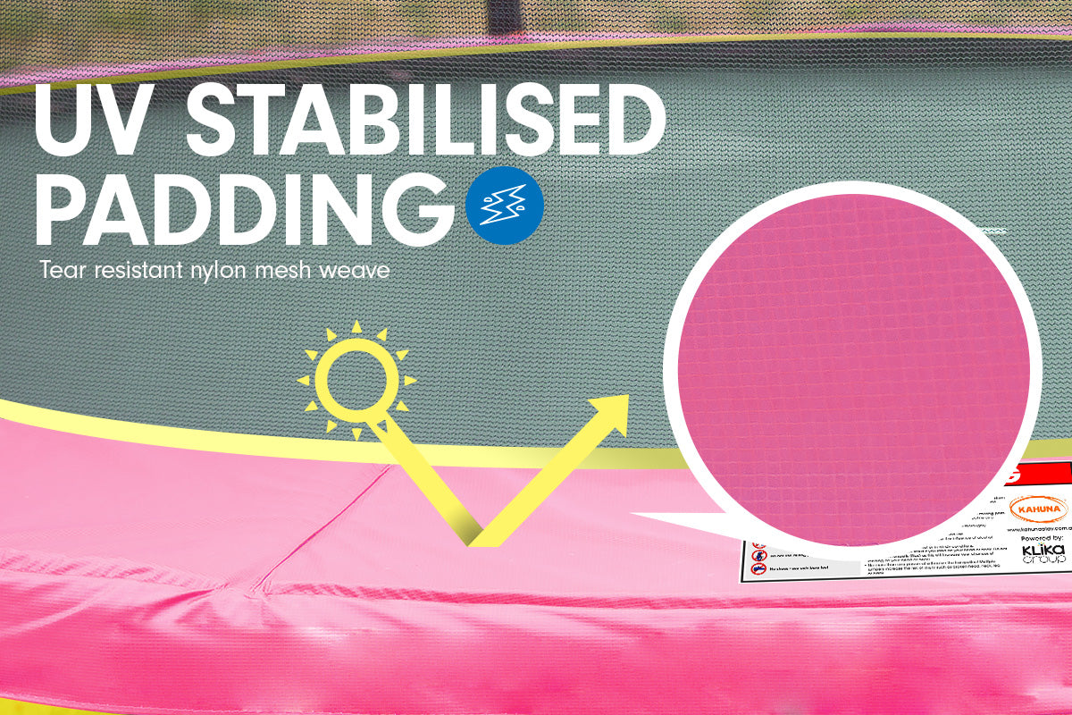 Kahuna Trampoline 6ft with Roof - Pink