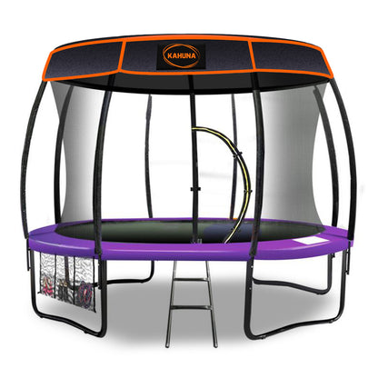 Kahuna Trampoline 14 ft with  Roof - Purple