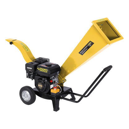 Ducar 7HP Wood Chipper Shredder Mulcher Grinder Petrol Yellow